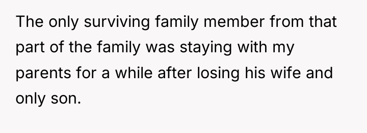 The only surviving family member from that part of the...