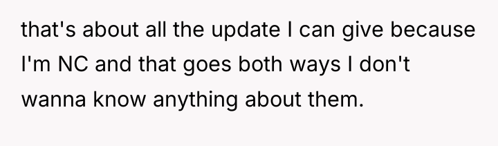 that's about all the update I can give because I'm...