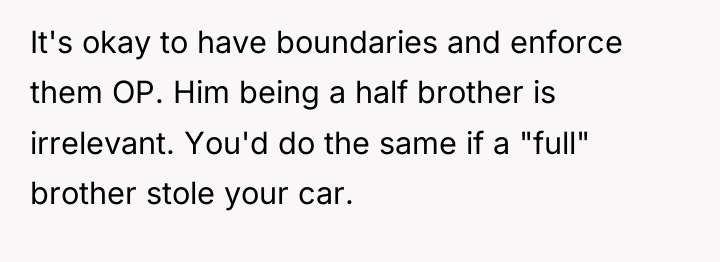 It's okay to have boundaries and enforce them OP. Him...