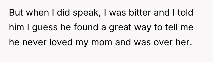 But when I did speak, I was bitter and I...