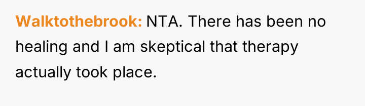 Walktothebrook NTA. There has been no healing and I am...
