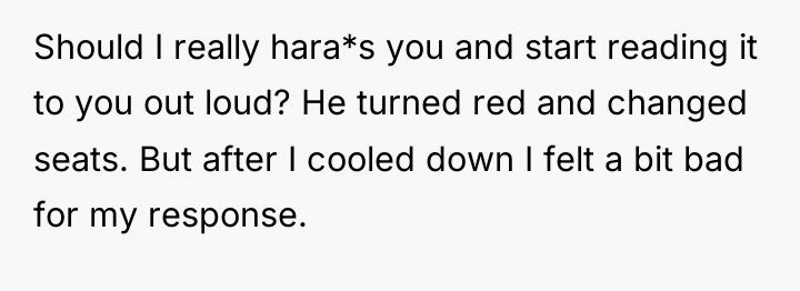 Should I really hara*s you and start reading it to...