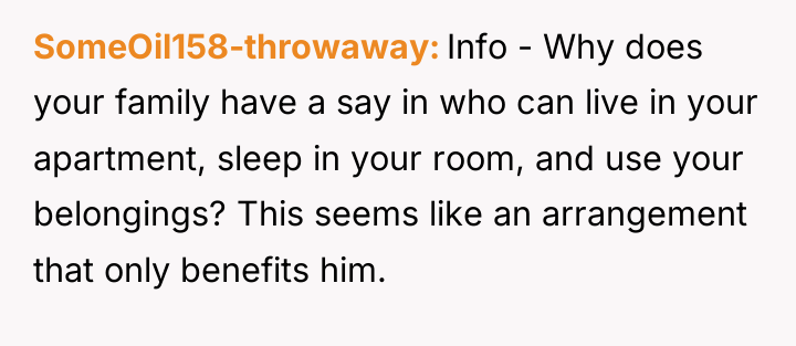 SomeOil158-throwaway Info - Why does your family have a say...