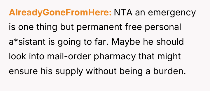 AlreadyGoneFromHere NTA an emergency is one thing but permanent free...