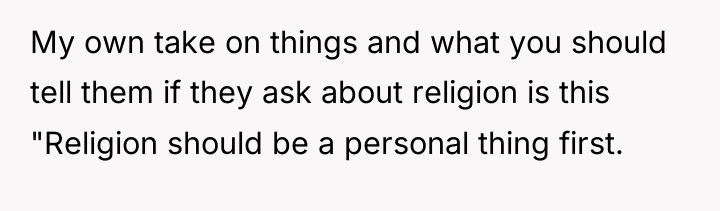 My own take on things and what you should tell...