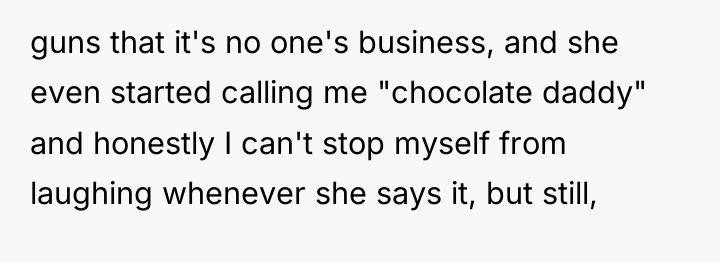 guns that it's no one's business, and she even started...