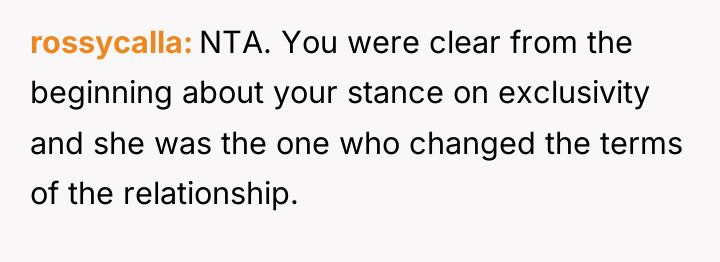 rossycalla NTA. You were clear from the beginning about your...