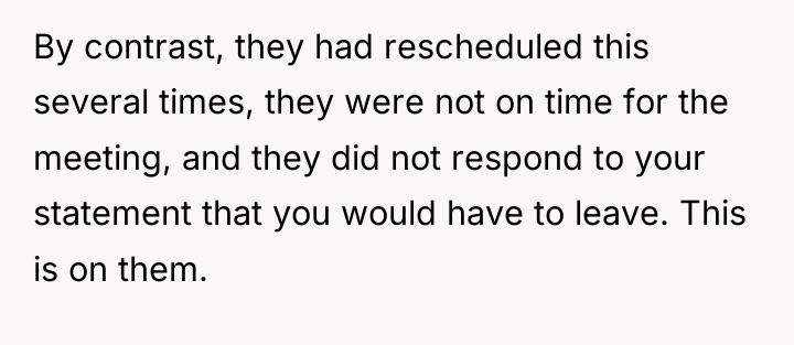 By contrast, they had rescheduled this several times, they were...