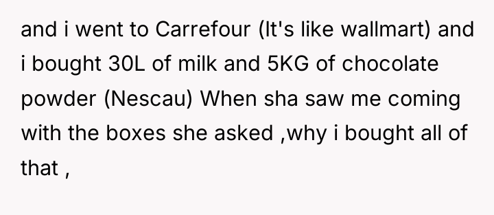 and i went to Carrefour (It's like wallmart) and i...
