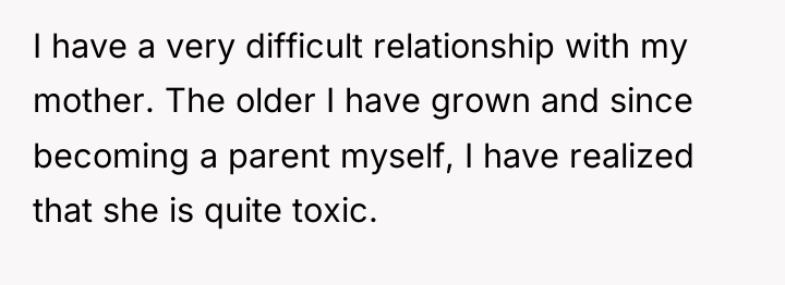 I have a very difficult relationship with my mother. The...