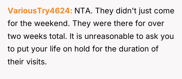 VariousTry4624 NTA. They didn't just come for the weekend. They...