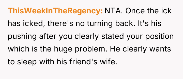 ThisWeekInTheRegency NTA. Once the ick has icked, there's no turning...