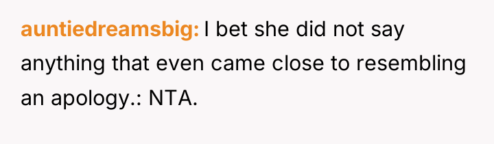 auntiedreamsbig I bet she did not say anything that even...