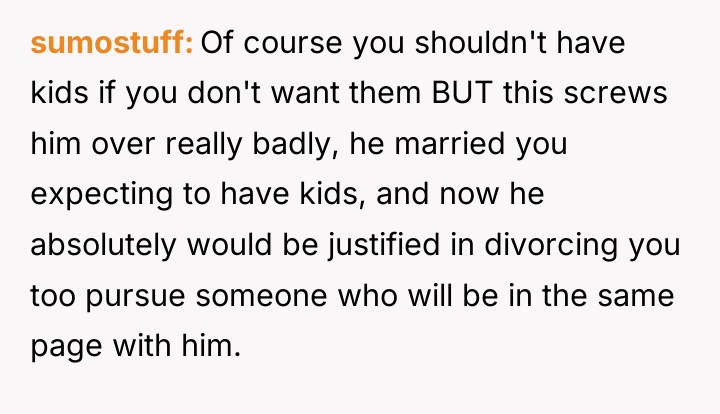 sumostuff Of course you shouldn't have kids if you don't...