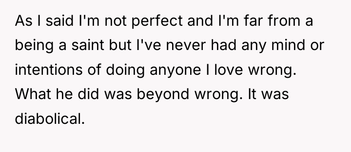 As I said I'm not perfect and I'm far from...