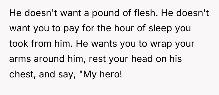 He doesn't want a pound of flesh. He doesn't want...