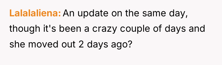 Lalalaliena An update on the same day, though it's been...