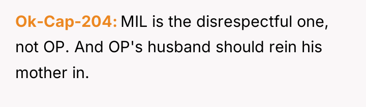 Ok-Cap-204 MIL is the disrespectful one, not OP. And OP's...