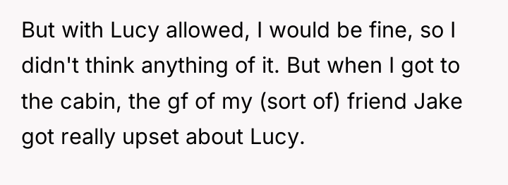 But with Lucy allowed, I would be fine, so I...