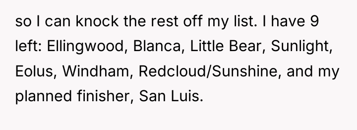 so I can knock the rest off my list. I...