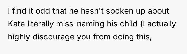 I find it odd that he hasn't spoken up about...