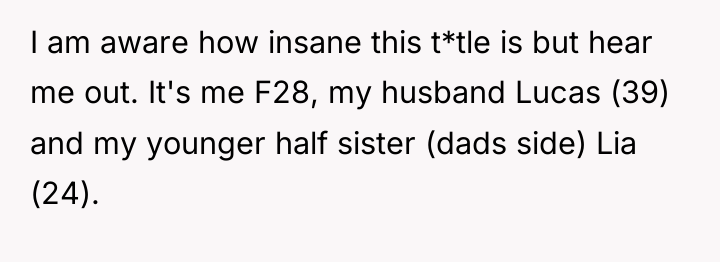 I am aware how insane this t*tle is but hear...
