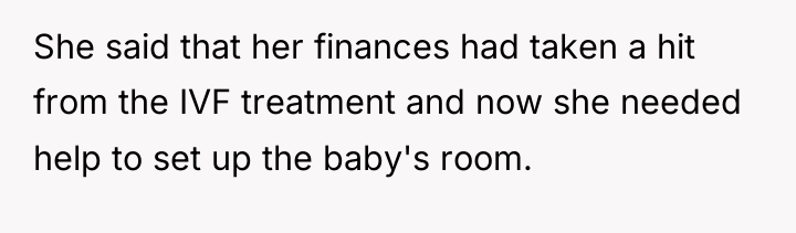 She said that her finances had taken a hit from...