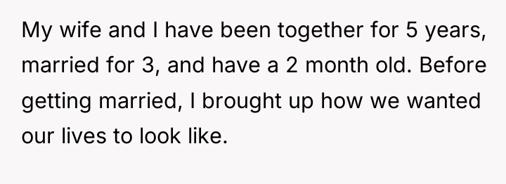 My wife and I have been together for 5 years,...