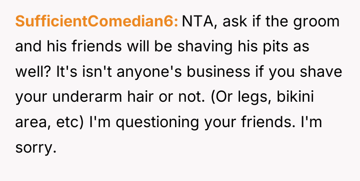 SufficientComedian6 NTA, ask if the groom and his friends will...