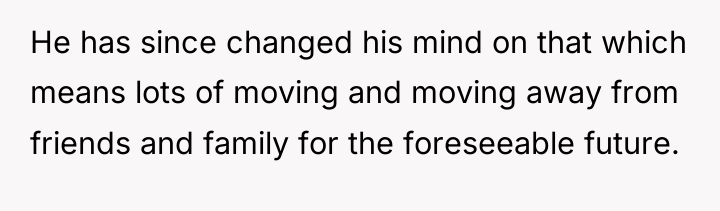 He has since changed his mind on that which means...