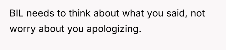 BIL needs to think about what you said, not worry...