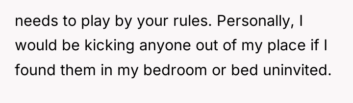 needs to play by your rules. Personally, I would be...