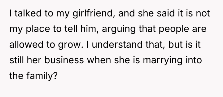 I talked to my girlfriend, and she said it is...