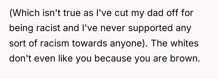 (Which isn't true as I've cut my dad off for...