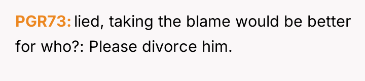 PGR73 lied, taking the blame would be better for who?:...