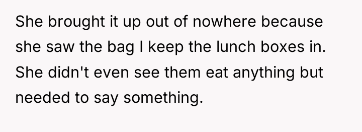 She brought it up out of nowhere because she saw...