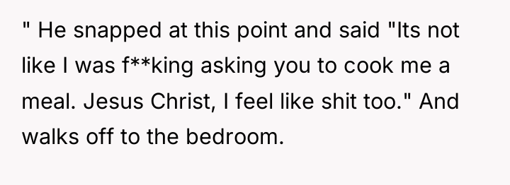 " He snapped at this point and said "Its not...