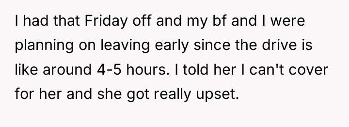 I had that Friday off and my bf and I...