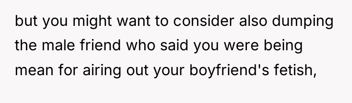 but you might want to consider also dumping the male...