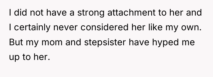 I did not have a strong attachment to her and...