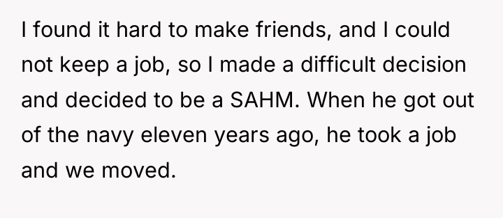 I found it hard to make friends, and I could...