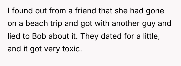 I found out from a friend that she had gone...