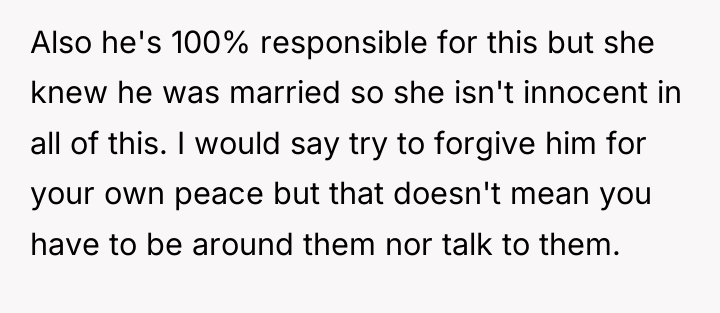 Also he's 100% responsible for this but she knew he...