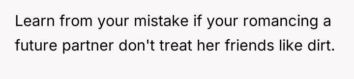 Learn from your mistake if your romancing a future partner...