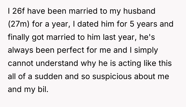 I 26f have been married to my husband (27m) for...