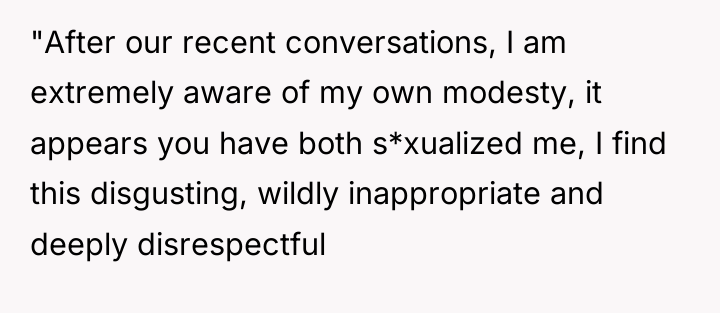 "After our recent conversations, I am extremely aware of my...