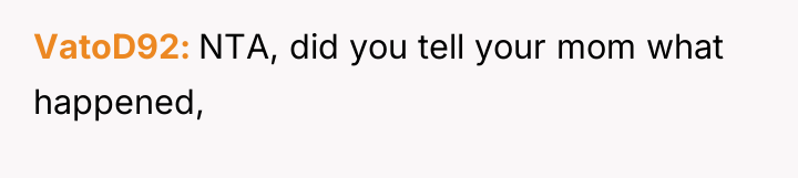 VatoD92 NTA, did you tell your mom what happened,