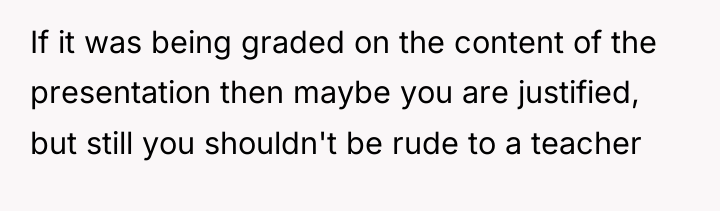 If it was being graded on the content of the...