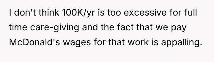 I don't think 100K/yr is too excessive for full time...