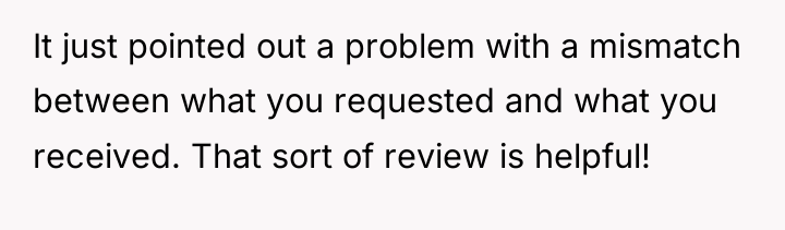 It just pointed out a problem with a mismatch between...